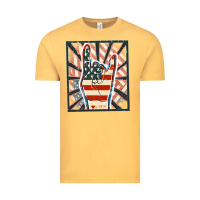 Vintage Mustard Freedom rock hand Vintage Tee - FaDigitalArtStudio