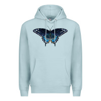 Blue Mist Black Swallowtail Butterfly Premium Hoodie - LillyAllenDesigns