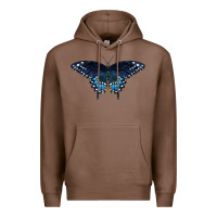 Chestnut Black Swallowtail Butterfly Premium Hoodie - LillyAllenDesigns