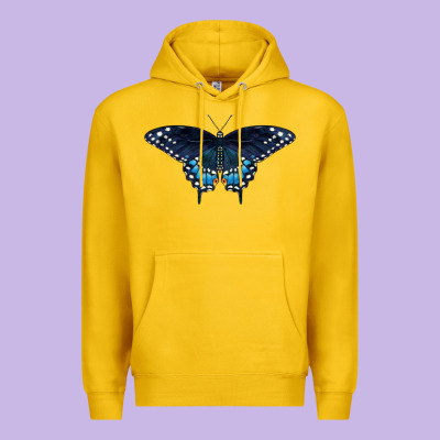 Black Swallowtail Butterfly Premium Hoodie Designed By Lillyallendesigns