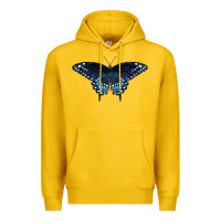 Lemon Black Swallowtail Butterfly Premium Hoodie - LillyAllenDesigns