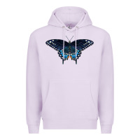 Lilac Black Swallowtail Butterfly Premium Hoodie - LillyAllenDesigns