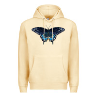 Pina Colada Black Swallowtail Butterfly Premium Hoodie - LillyAllenDesigns
