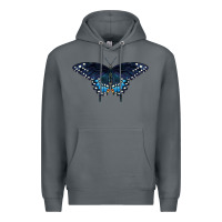Rock Black Swallowtail Butterfly Premium Hoodie - LillyAllenDesigns