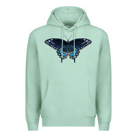 Seafoam Black Swallowtail Butterfly Premium Hoodie - LillyAllenDesigns