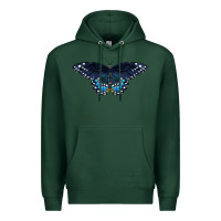 Sports Green Black Swallowtail Butterfly Premium Hoodie - LillyAllenDesigns