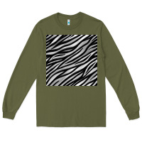 Army Green Zebra Seamless Pattern, Long Sleeve Tee - BundleAndBundleShop