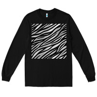 Black Zebra Seamless Pattern, Long Sleeve Tee - BundleAndBundleShop