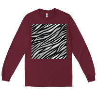 Burgundy Zebra Seamless Pattern, Long Sleeve Tee - BundleAndBundleShop