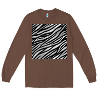 Chestnut Zebra Seamless Pattern, Long Sleeve Tee - BundleAndBundleShop