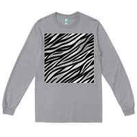 Heather Grey Zebra Seamless Pattern, Long Sleeve Tee - BundleAndBundleShop