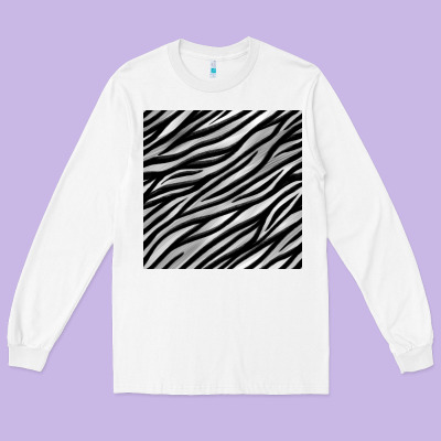 Zebra Seamless Pattern, Long Sleeve Tee Designed By Bundleandbundleshop