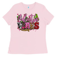 Valentine Vibes With Cowgirl Boots Olivia Ladies Tee | Teevron