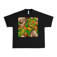 Black St. Patrick's Day Horse With Horseshoes Seamless Urban Heavy Tee - FaDigitalArtStudio