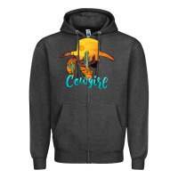 Charcoal Heather cowgirl western Zipper Hoodie - AdoDesignShop
