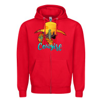 Red cowgirl western Zipper Hoodie - AdoDesignShop
