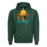 Sports Green cowgirl western Zipper Hoodie - AdoDesignShop