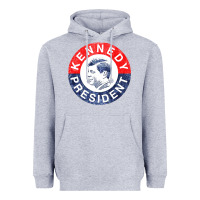 Heather Grey vintage 1960 kennedy for president Heavyweight Hoodie - DesigneFamous