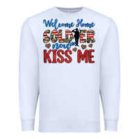 White welcome home soldier now kiss me Premium Sweatshirt - JahusDesignShop