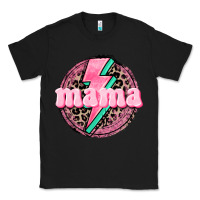 Black Mama leopard background Mother's Day Classic Tee - CowGirlArtShop