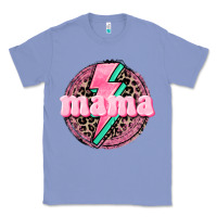 Colony Blue Mama leopard background Mother's Day Classic Tee - CowGirlArtShop