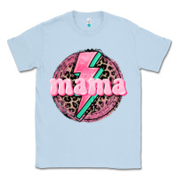 Dusty Blue Mama leopard background Mother's Day Classic Tee - CowGirlArtShop