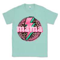 Seafoam Mama leopard background Mother's Day Classic Tee - CowGirlArtShop