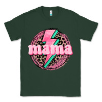 Sports Green Mama leopard background Mother's Day Classic Tee - CowGirlArtShop