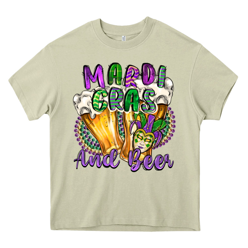 Mardi Gras And Beer Heavy Core Tee by CowGirlArtShop | Teevron