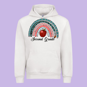 Second Grade Rainbow Urban Hoodie Designed By Ranaportraitstore