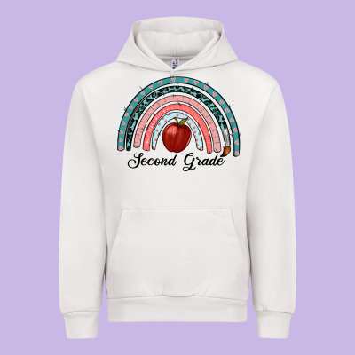 Second Grade Rainbow Urban Hoodie Designed By Ranaportraitstore