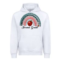 White second grade rainbow Urban Hoodie - RanaPortraitStore