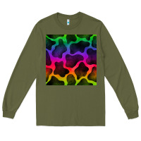 Army Green colorful cow seamless pattern Long Sleeve Tee - BundleAndBundleShop