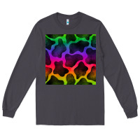 Smoke colorful cow seamless pattern Long Sleeve Tee - BundleAndBundleShop