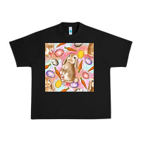 Black Happy Easter Bunny Seamless Pattern Urban Heavy Tee - BundleAndBundleShop