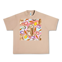 Burro Happy Easter Bunny Seamless Pattern Urban Heavy Tee - BundleAndBundleShop