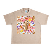 French Oak Happy Easter Bunny Seamless Pattern Urban Heavy Tee - BundleAndBundleShop