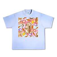 Grape Ice Happy Easter Bunny Seamless Pattern Urban Heavy Tee - BundleAndBundleShop