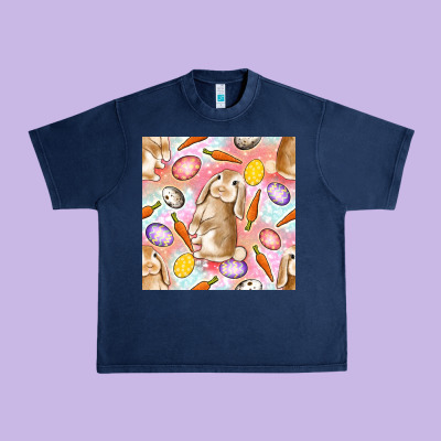 Happy Easter Bunny Seamless Pattern Urban Heavy Tee Designed By Bundleandbundleshop