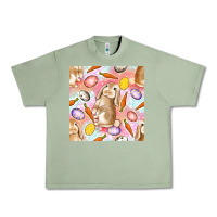 Oil Green Happy Easter Bunny Seamless Pattern Urban Heavy Tee - BundleAndBundleShop