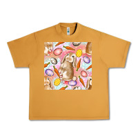 Peanut Butter Happy Easter Bunny Seamless Pattern Urban Heavy Tee - BundleAndBundleShop