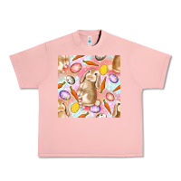 Salmon Happy Easter Bunny Seamless Pattern Urban Heavy Tee - BundleAndBundleShop