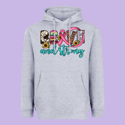 Brave And Strong Heavyweight Hoodie Designed By Jahusdesignshop