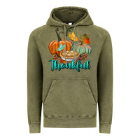 Vintage Olive thankful pumpkins Vintage Hoodie - BundleAndBundleShop