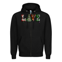 Black love christmas tree Zipper Hoodie - AdoDesignShop