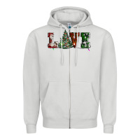 Dove Grey love christmas tree Zipper Hoodie - AdoDesignShop