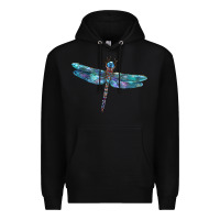 Black Blue Dragonfly Premium Hoodie - LillyAllenDesigns