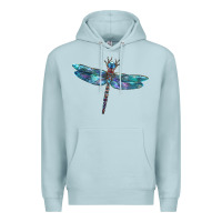 Blue Mist Blue Dragonfly Premium Hoodie - LillyAllenDesigns
