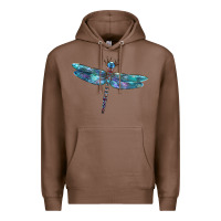 Chestnut Blue Dragonfly Premium Hoodie - LillyAllenDesigns