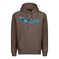 Coffee Blue Dragonfly Premium Hoodie - LillyAllenDesigns